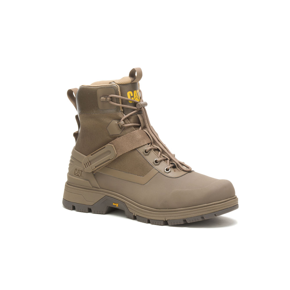 Men's Caterpillar Leverage Buckle Walking Boots Khaki Ireland ZIQH82913